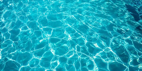 Obraz premium Sparkling blue water surface background texture close up shot
