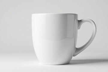 Fototapeta premium Large oversized coffee mug, empty, bright white , cup, photography, close up