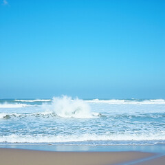 Fototapeta premium 아름다운 바다와 푸른하늘 환상적이다.