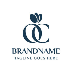 Fototapeta premium Letters OC Beauty Logo, symbolizing sophistication, style, and timeless beauty