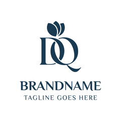 Letters DQ Beauty Logo, symbolizing sophistication, style, and timeless beauty