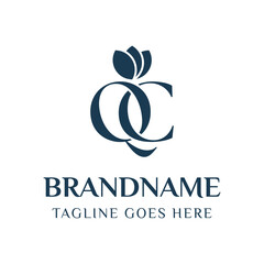 Letters QC Beauty Logo, symbolizing sophistication, style, and timeless beauty