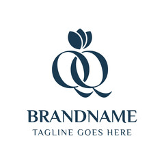 Letters QQ Beauty Logo, symbolizing sophistication, style, and timeless beauty