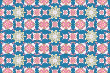 Fabric pattern design, abstract floral pattern, floral wallpaper, seamless background