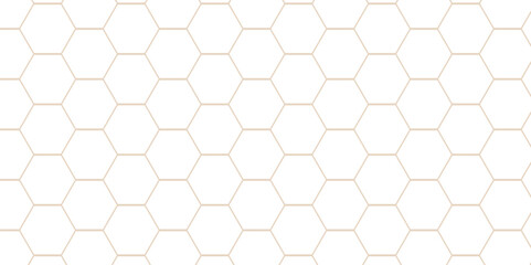 Abstract square digital grid pattern background with hexagons. modern hexagon polygonal technology vector. seamless bright white abstract honeycomb science digital texture background.	
