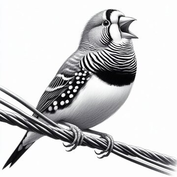 Zebra finch a cheerful tune
