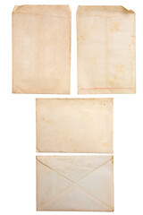 Old envelope on white background