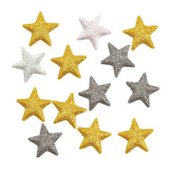 PNG Star glitter pattern silver stars gold.