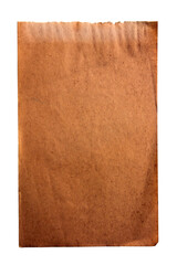 old paper isolated on white background, vintage paper texture