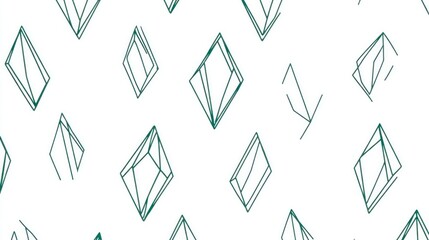 Geometric teal diamond pattern, seamless texture, white background, design resource
