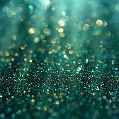Soft green glitter background with ultrafine particles scattering light for consistent elegant shine in flat 2D style. Subtle texture concept