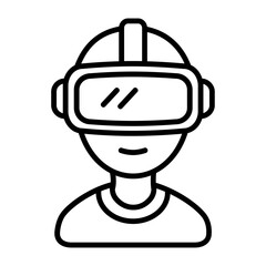 VR 헤드셋을 쓰고 있는 사람