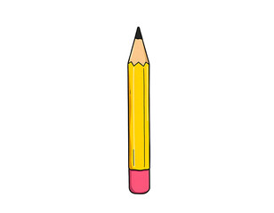 A Yellow Pencil with Eraser