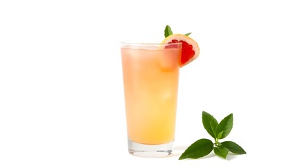 Fototapeta premium Refreshing grapefruit cocktail recipe home bar beverage photography bright background high angle refreshment concept