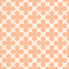 Seamless vector pattern in Peach Fuzz color. Minimalistic geometric design with modern aesthetic, ideal for decorative backgrounds, wallpapers, and stylish prints.
