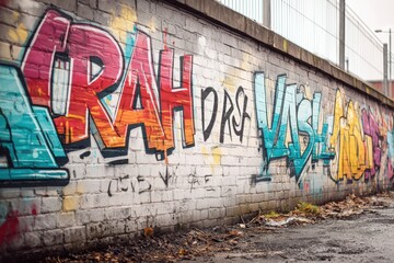 Naklejka premium Graffiti Conveys Anti-Trash Message on Urban Wall in City Center, Highlighting the Impact of Littering on Community Pride and Environment