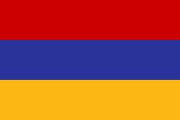 Fototapeta premium Flag of Armenia. Armenia flag illustration in accurate RGB colors. Rectangular flag in standard flag icon size.
