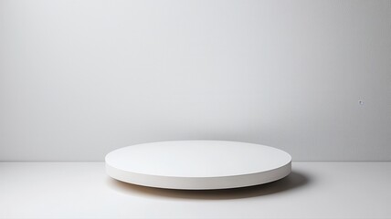 Minimalist White Podium white podium studio minimalist pedestal platform round stage clean modern