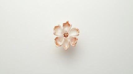 Delicate, light beige flower-shaped object