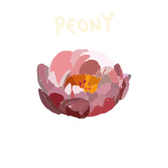 Hand Drawn and Hand Lettering Flower