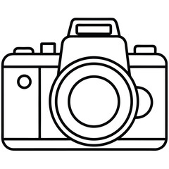 Camera Line Art Vector | Minimalist Camera Drawing