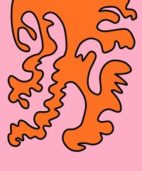 Hand Drawn and Illustration for Retro Vintage Background