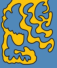 Hand Drawn and Illustration for Retro Vintage Background