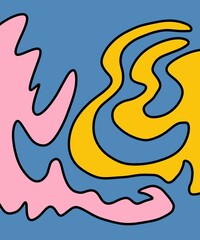 Hand Drawn and Illustration Retro Background