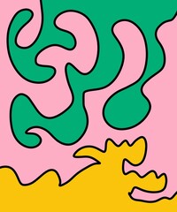 Hand Drawn and Illustration Retro Background