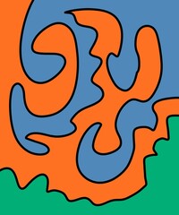 Hand Drawn and Illustration Retro Background