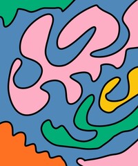 Hand Drawn and Illustration Retro Background