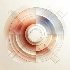 Fototapeta premium Geometric shapes order and balance
