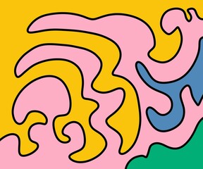 Illustration Abstract Shape Background Vintage