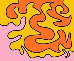 Obraz premium Illustration Abstract Shape Background Vintage