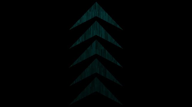 the Abstract loop arrow animation on black background. Directional bold arrows are direction and swipe up arrows for social media.