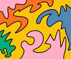 Illustration Abstract Shape Background Vintage