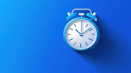 Blue Stopwatch Illustration for Fast Service and Urgent Work, Emphasizing Time Management and Efficiency