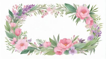 Fototapeta premium pink flower frame