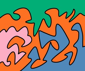 seamless pattern with fire flames