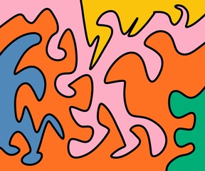 seamless pattern with fire flames