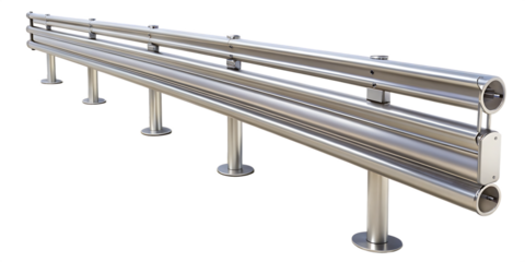 Guardrail isolated on white background PNG,AI GENERATED