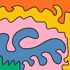 Drawing Illustration Abstract Shape Retro Background Vintage