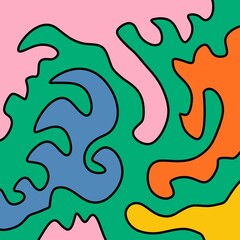 Drawing Illustration Abstract Shape Retro Background Vintage