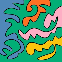 Drawing Illustration Abstract Shape Retro Background Vintage