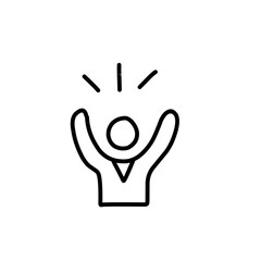 Successful goal thin line icon