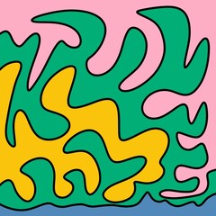Drawing Illustration Abstract Shape Retro Background Vintage