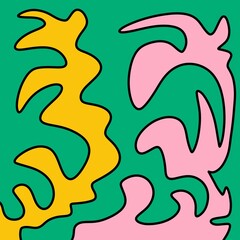 Drawing Illustration Abstract Shape Retro Background Vintage