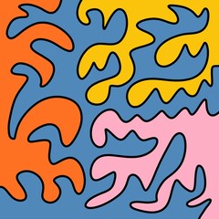 Drawing Illustration Abstract Shape Retro Background Vintage