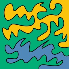 Drawing Illustration Abstract Shape Retro Background Vintage