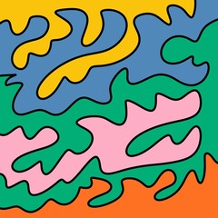 Drawing Illustration Abstract Shape Retro Background Vintage